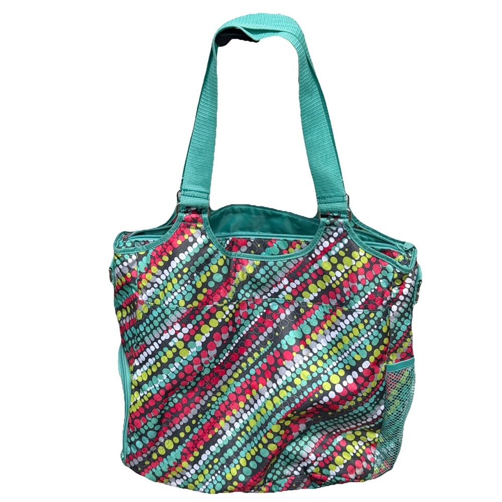 THIRTY-ONE All‎ Pro Tote Gym Bag Pool Beach Travel GRAFFITI DOT Girls on the Run